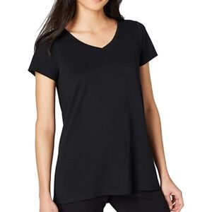 J. Jill Elliptical Tee Tank T Shirt Pima Cotton Short Sleeve V-Neck Relaxed Fit
